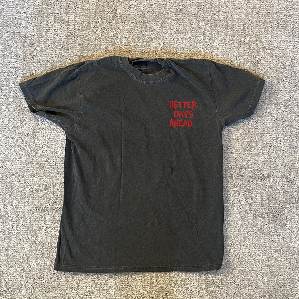 Comfort Colors Black Tee with Red Text
